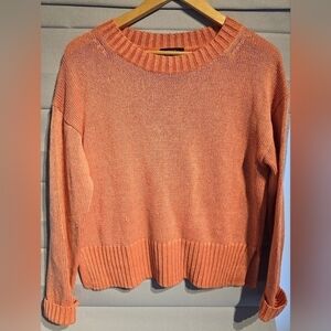 J Crew cropped crew neck coral color size S